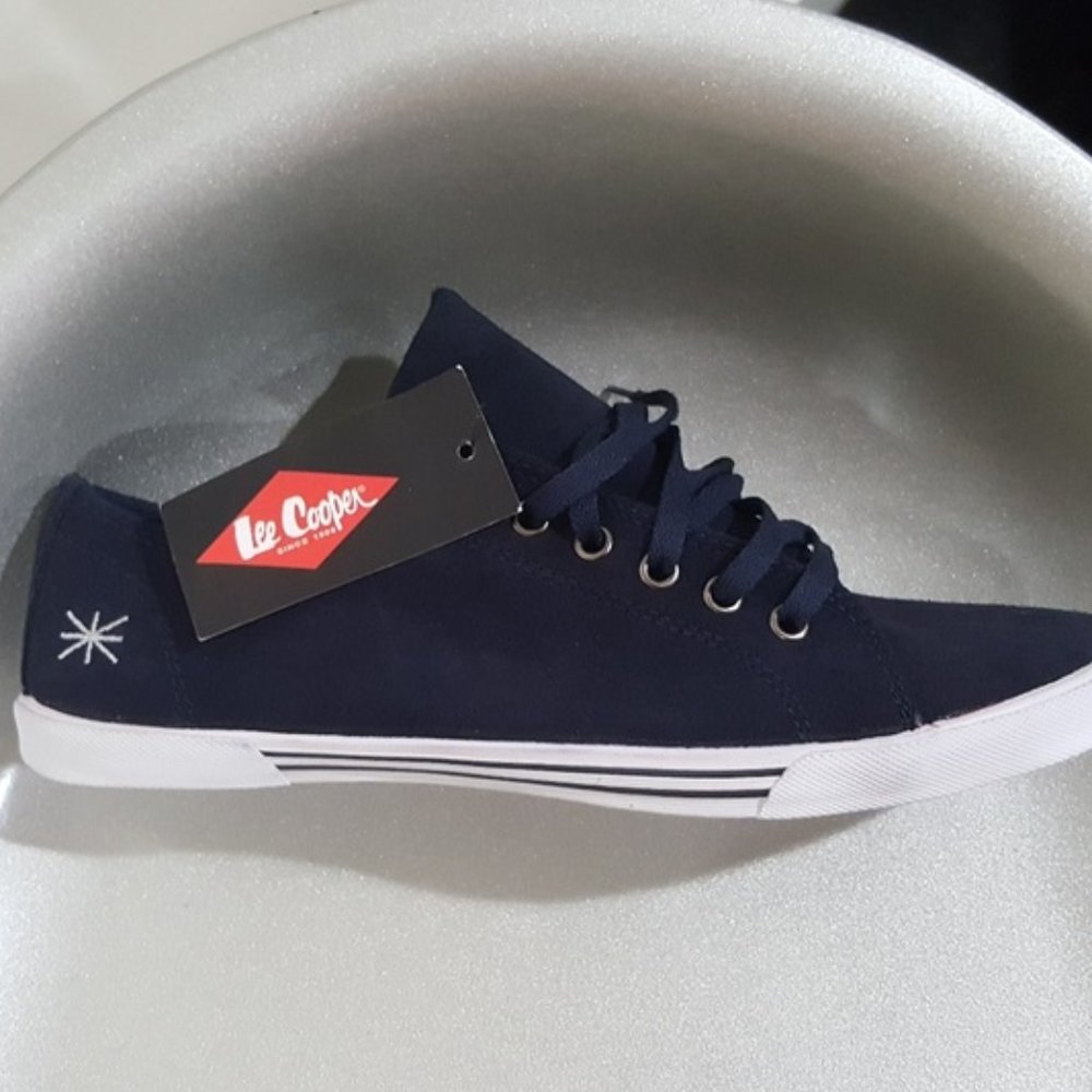 Lee Cooper Suede Blue Canvas Lo Shoe 10(44)